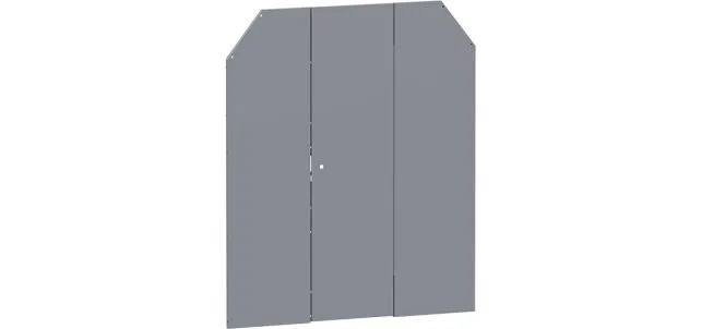40661 – HOLMAN Bulkhead Divider, Full Bulkhead With Center Panel Door Without Window Matte Powder Coated Steel Requir...